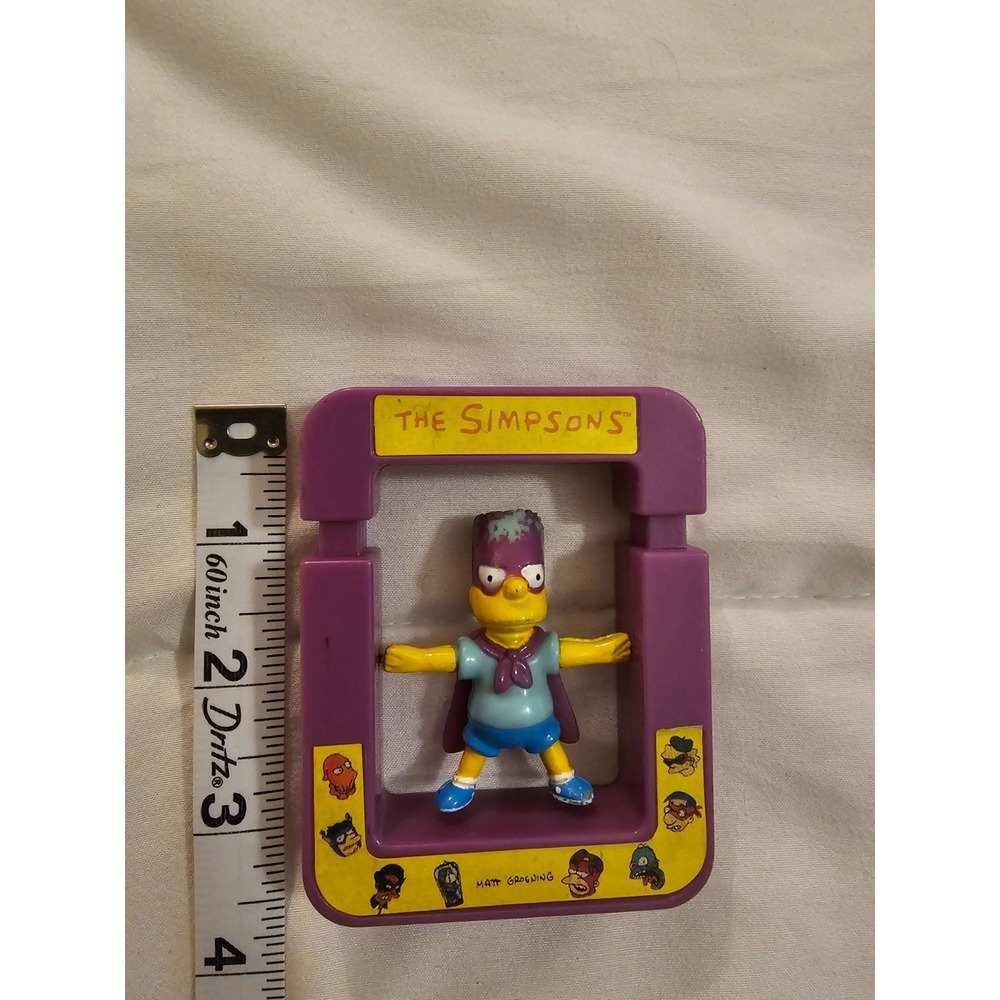 1997 The Simpsons Bartman Bart Figure in Purple Frame Mattel – Damaged / For Par - Picture 3 of 4